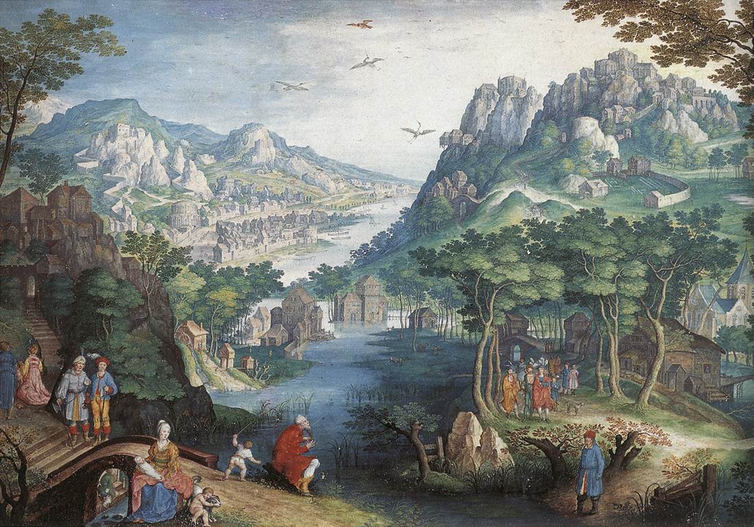 Mountain Landscape with River Valley and the Prophet Hosea dsg